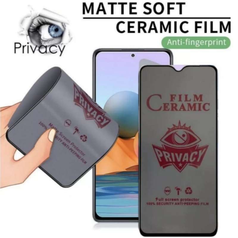 Tempered Glass Realme C2 Full Cover Ceramic Anti Spy