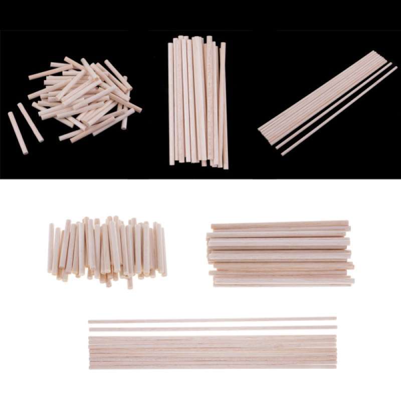 Jual 80 Pcs Balsa Wood Stick Dowel Rod Diy Model Woodworking Craft 50 120 300mm Online Oktober 2020 Blibli Com