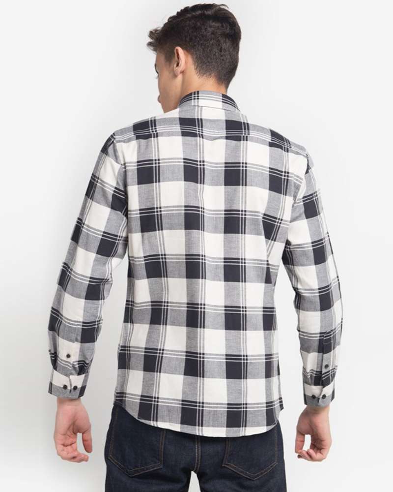 BLACK Long Sleeve Flannel Shirt 