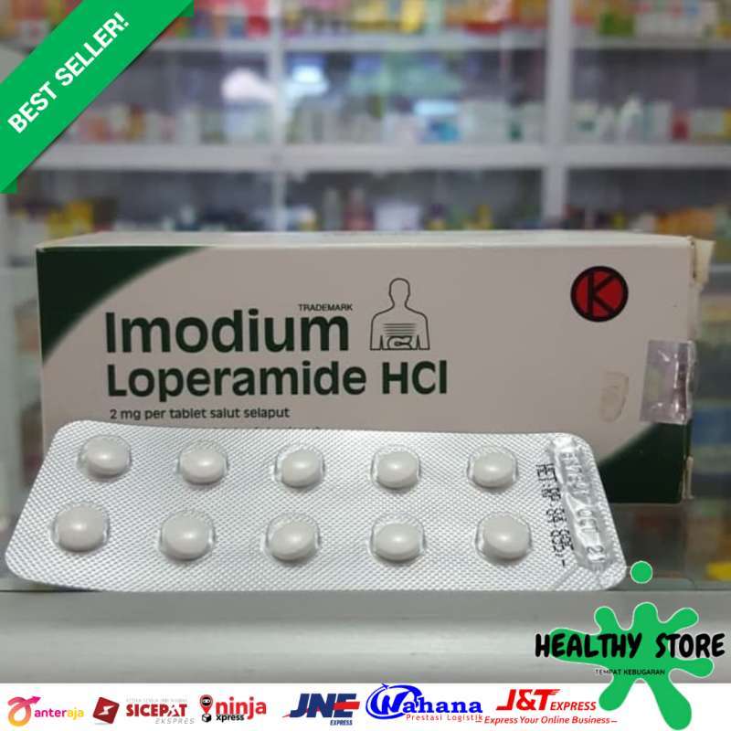 obat diare imodium loperamide hci isi 10 tablet per blister original