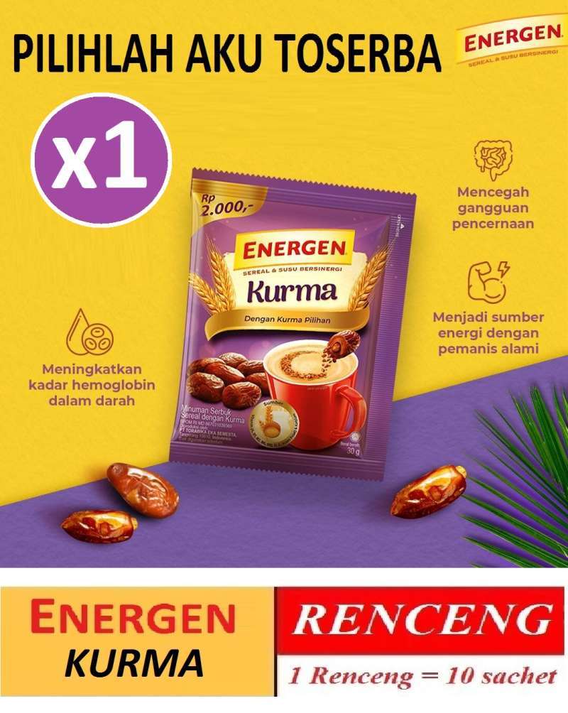 Jual Energen Kurma Renceng 30gr X 10 Sachet Harga Renceng Murah Mei 2021 Blibli