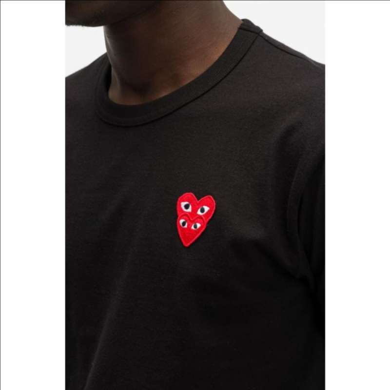 Comme des garcons deals double heart t shirt