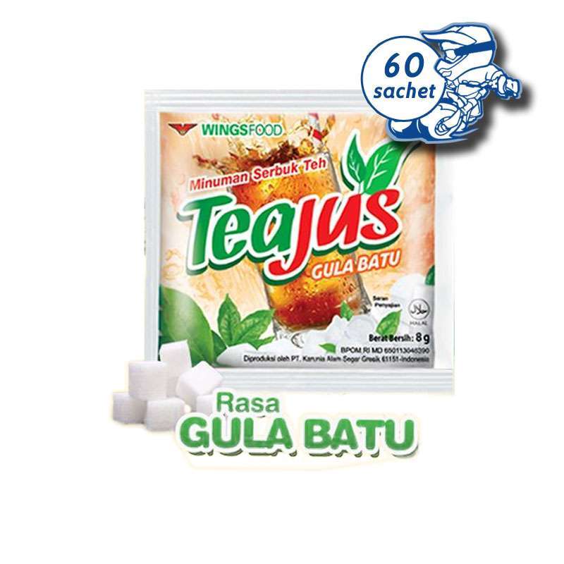 Promo Tea-Jus Gula Batu [8 gr x 60 sachet | 6 Renteng | 1 Pak] TeaJus  Powder Drink Tea Jus di Seller Satria Kirana - Kota Tangerang, Banten |  Blibli