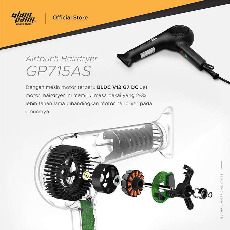 bundling glampalm curling iron gp606cm glampalm hair dryer gp715as