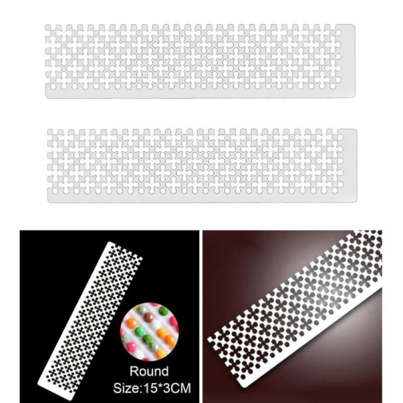 Diamond Painting Ruler Stainless Steel Grid Ruler for Round Full Drill & Partial Drill Diamond Painting Tools for Adults 