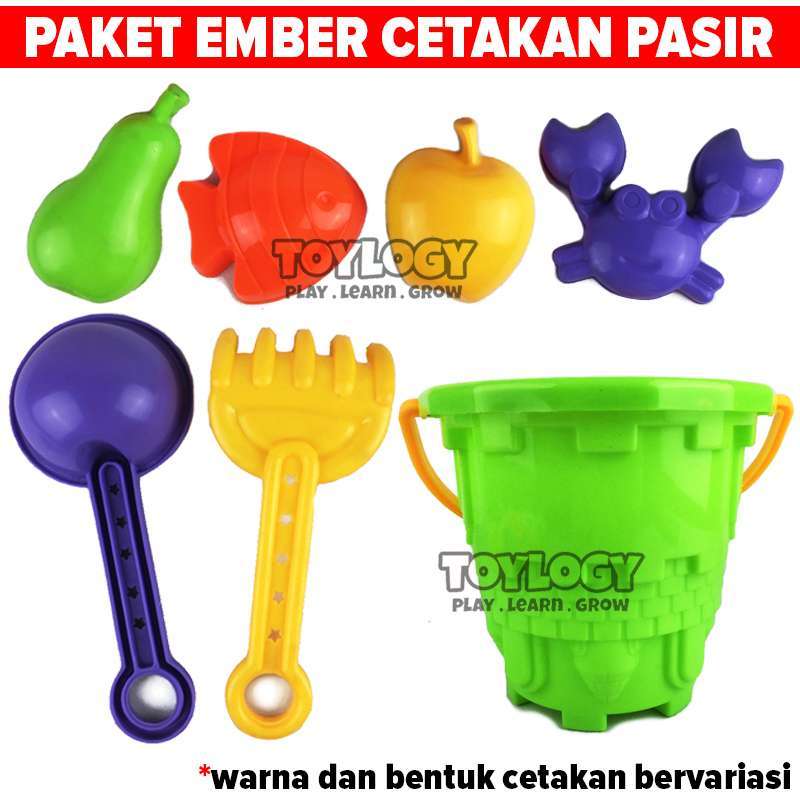 Jual Mainan Anak Paket Ember Cetakan Sekop Sendok Pasir Pantai Beach Set Online Februari 2021 Blibli