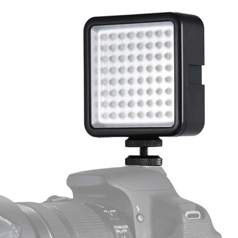 fasdga flash led 64 panel light portable mini video lighting for canon nikon sony a7 black