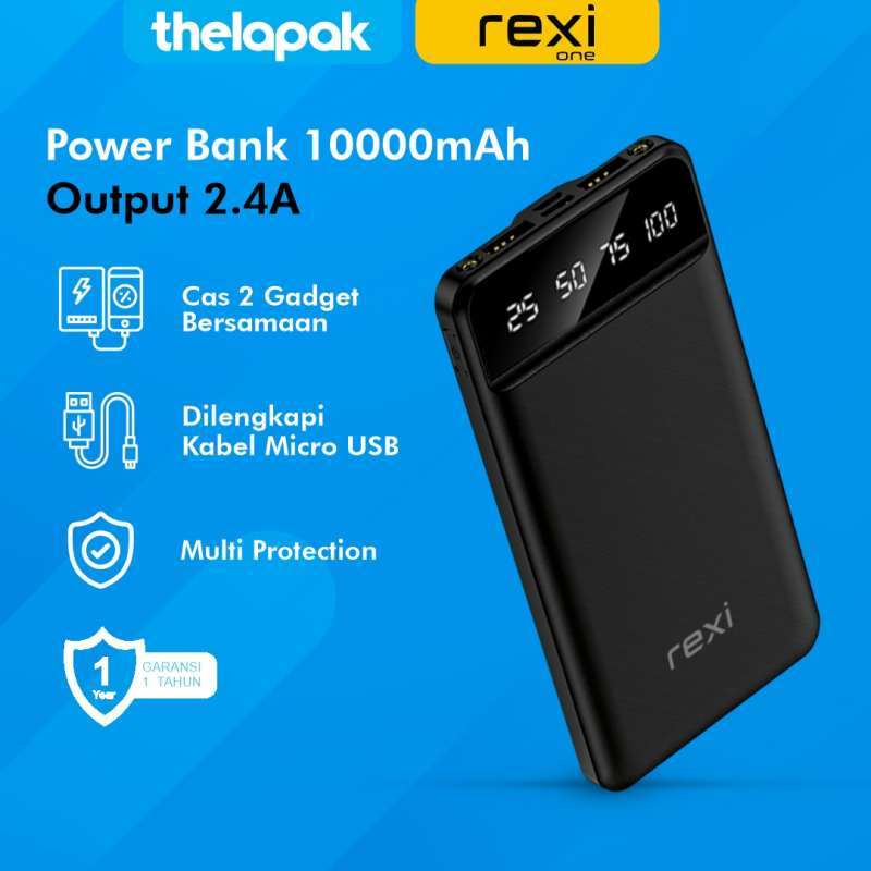 Promo Powerbank 10000mah Fast Charging Rexi Mc10s Power Bank