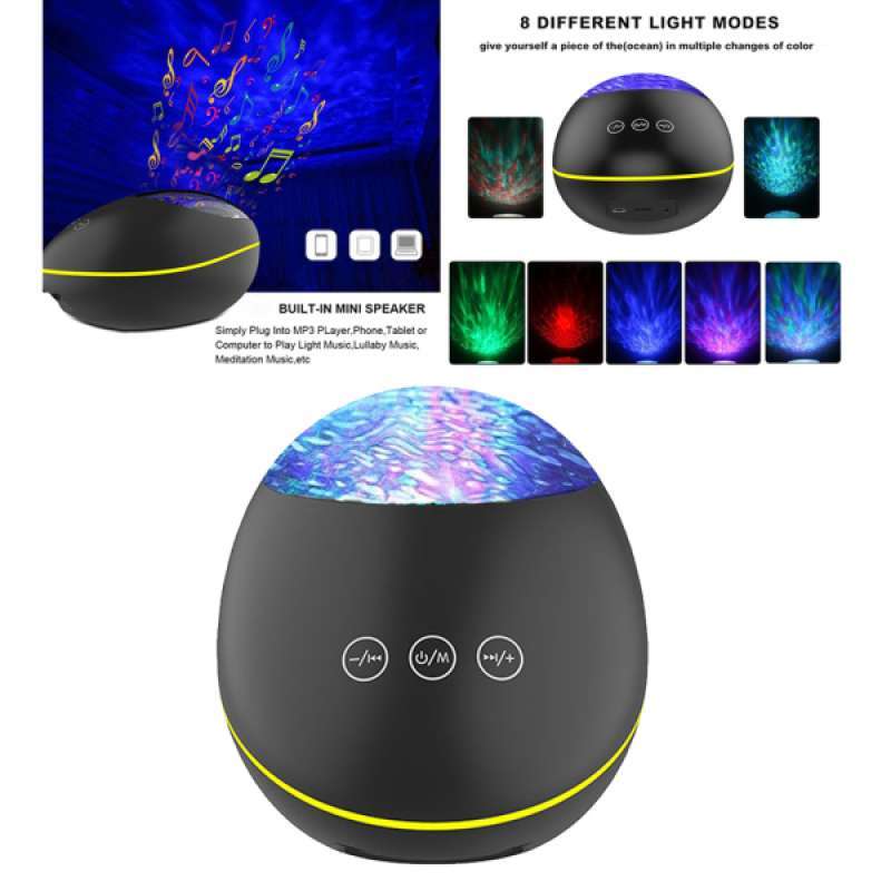 Jual Colorful Led Projection Light Bluetooth Speaker Usb Charging Quiet Atmosphere Online Desember 2020 Blibli