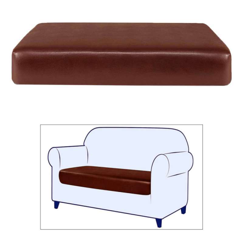 Home Garden 5x Single Sofa Seat, Brown Leather Sofa Cushion Covers