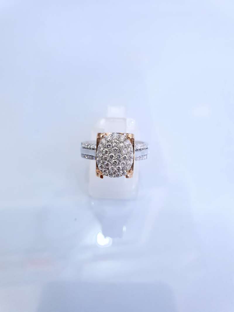 cincin berlian emas putih model oval 2 in 1
