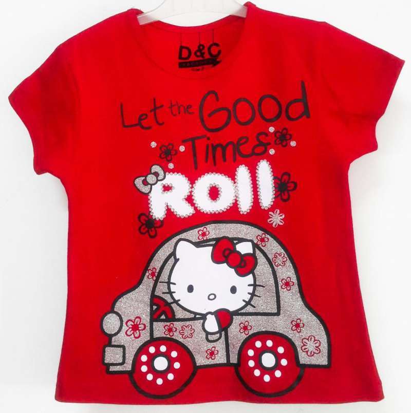 Jual Baju Anak Perempuan Kaos Anak Lengan Pendek Motif Hello Kitty Good Time Roll Red 1 10 Tahun Online Desember 2020 Blibli