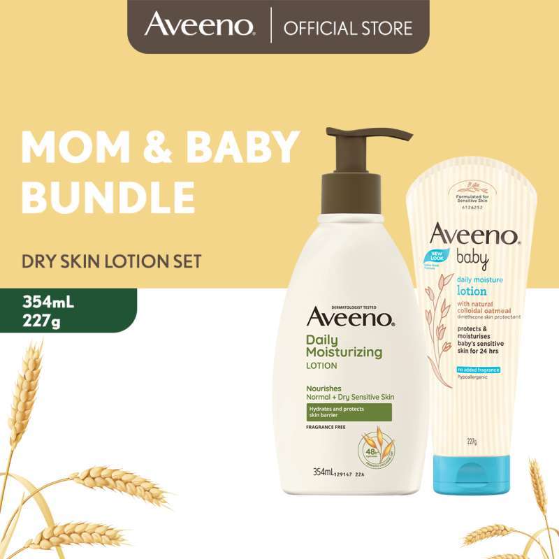 Promo Aveeno Mom Baby Set Perawatan Kulit Lotion Bundle Set