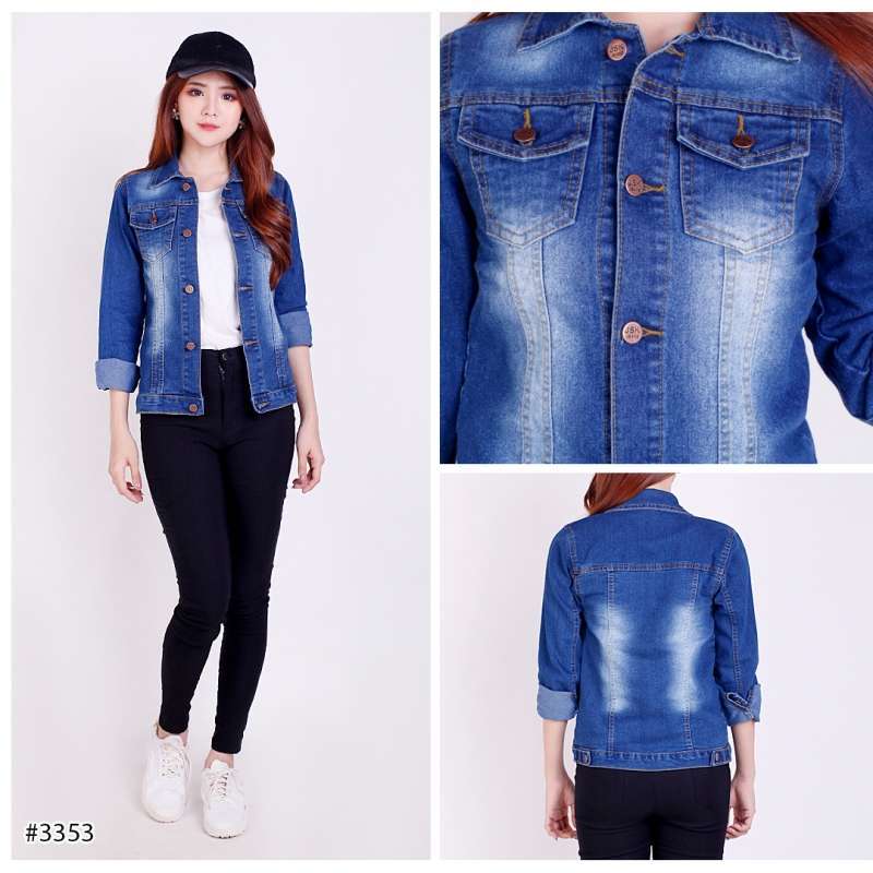 Jaket Wanita Denim Jacket Atasan Wanita 