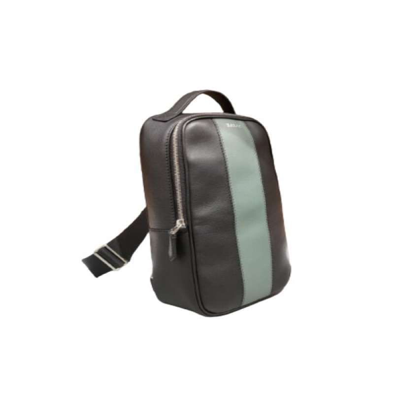 Promo Bally Halikho Leather Sling Bag Black Green Diskon 1 di