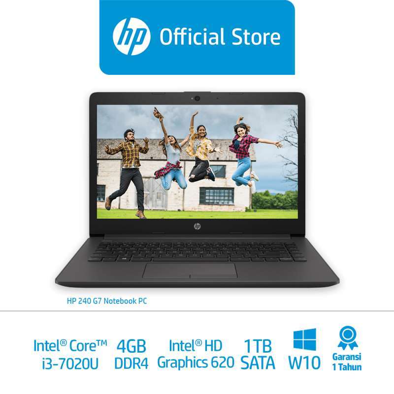 Jual Hp 240 G7 Notebook Pc Intel Core I3 7020u 4 Gb 1 Tb Intel Hd Graphics 620 W10 Online November 2020 Blibli