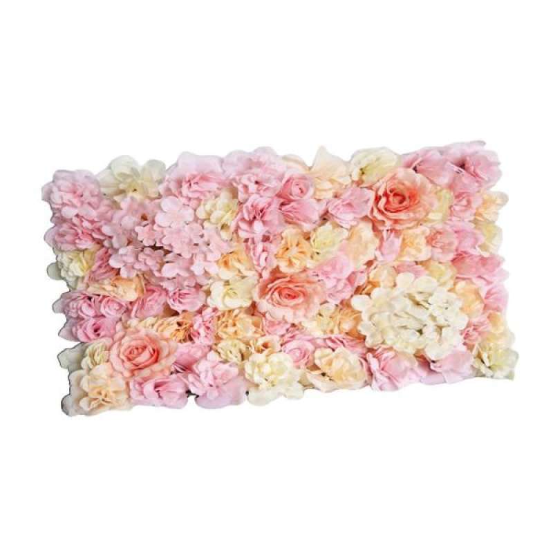 Artificial Silk Champagne Flower Row Wall Panel Wedding Supply Background Decor 