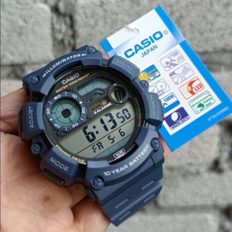 CASIO WS 1500H 2AVDF Jam Tangan Pria Digital Fishing Gear WS1500H