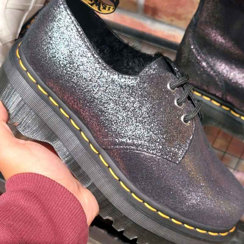 Jual Sepatu Docmart Dr Martens 1461 Faux Fur Lined Metallic 36