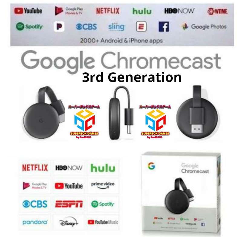 Jual Google Chromecast 3 Chrome Cast 3rd Generation New Box Segel Terbaru Desember 2021 Harga Murah Kualitas Terjamin Blibli