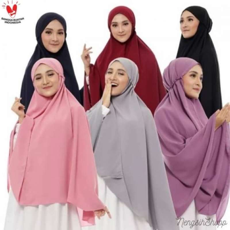 Jual Jilbab Hijab Kerudung Bergo Tali Instan Khimar Laila Syari Jumbo Murah Mei 2021 Blibli