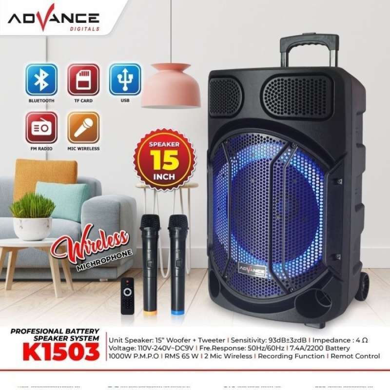 Speaker bluetooth 15 sales inch