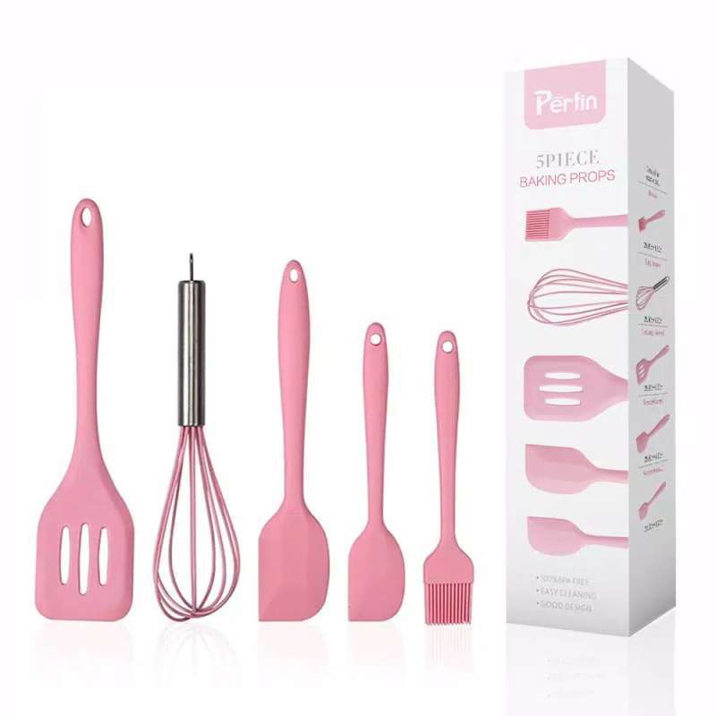 Jual Set Alat Masak Sillicone Kitchen Utensils Peralatan Masak Sutil Spatula Silikon Set 5pcs Sutil Terbaru Juli 2021 Blibli