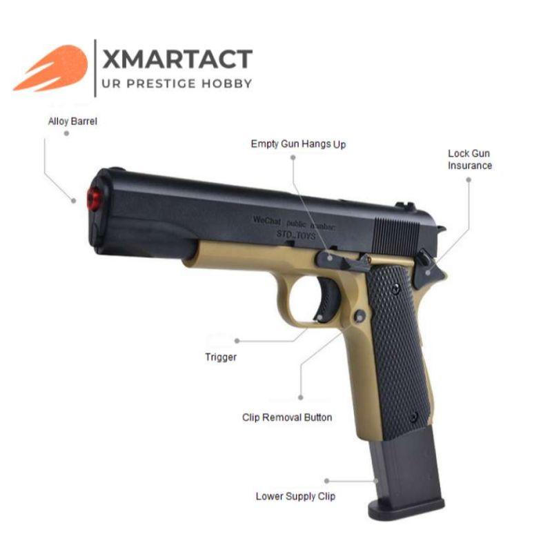 Jual Toy Gun Pistol Std 1911 Mag Fed Manual Gel Blaster Wgg Wgb Terbaru Juli 2021 Blibli