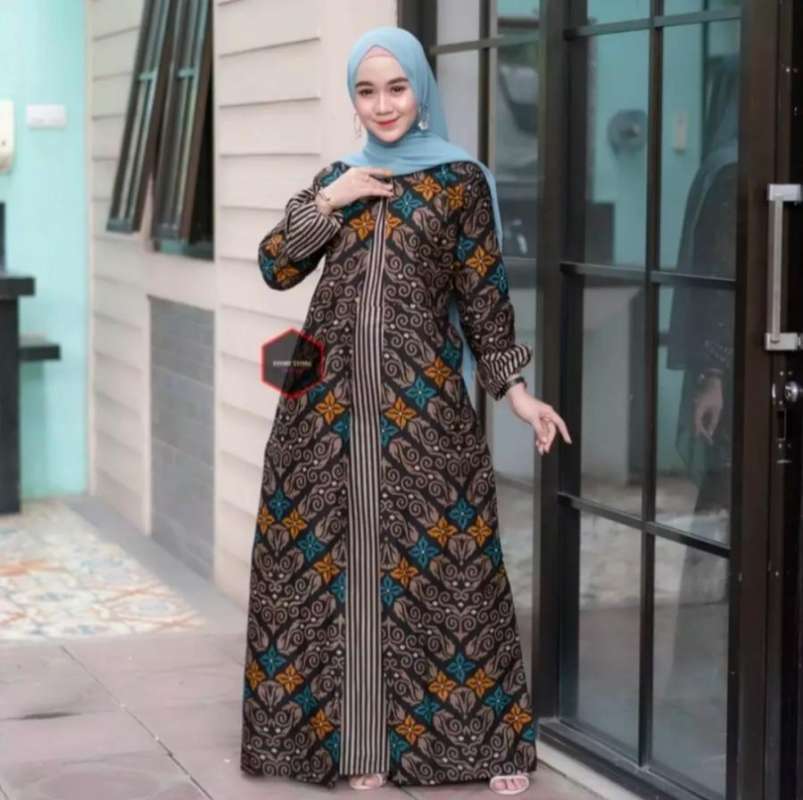 Model dress shop batik hijab