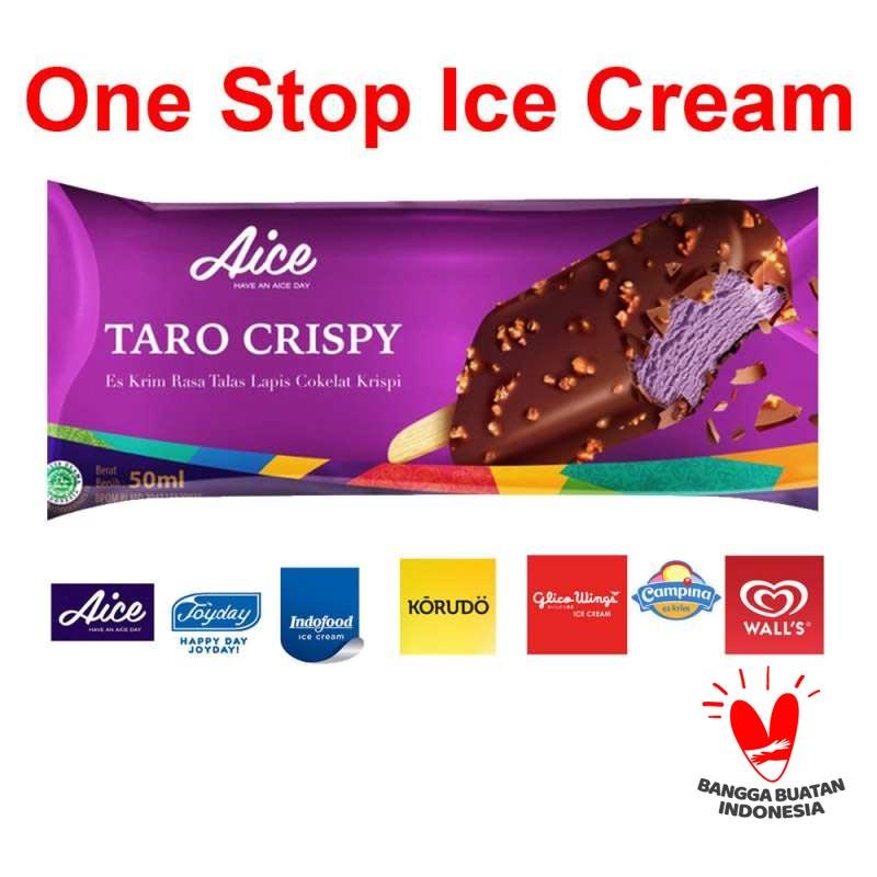 Jual Aice Taro Crispy Ice Cream Es Krim Rasa Talas Lapis Coklat Online November 2020 Blibli