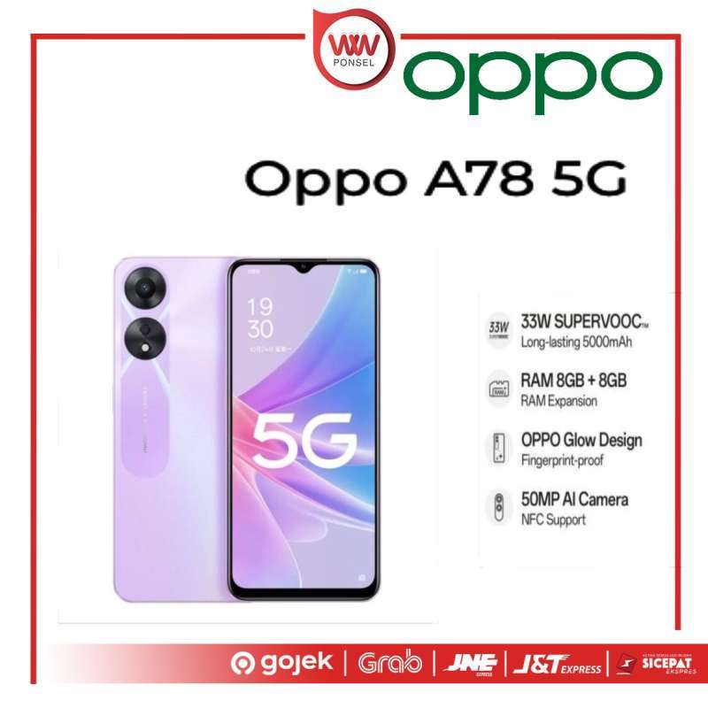 Hp Oppo A78 5G Ram 8GB Internal 128GB Garansi Resmi