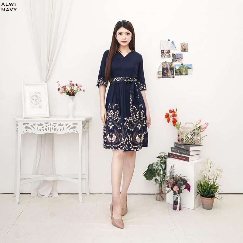 Dress batik store simple elegant