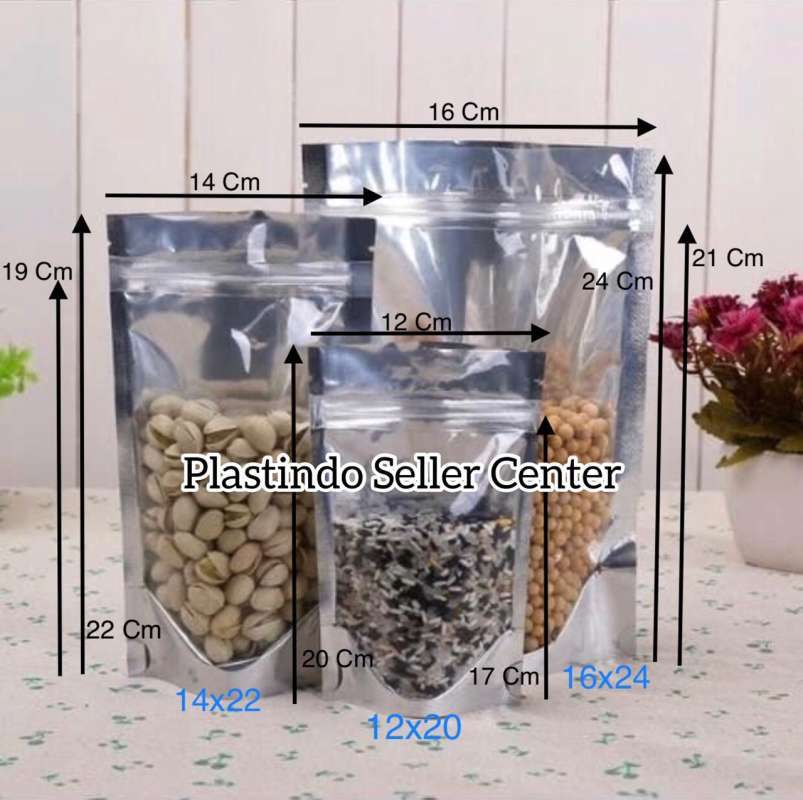 Jual Isi 50 Plastik Standing Pouch Ukuran 16x24 Alumunium Foil Kombinasi Bening Di Seller Plastindo Seller Center Jembatan Besi Kota Jakarta Barat Blibli