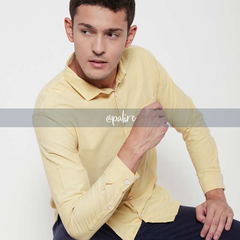 Jual Kemeja Kuning Pria Alisan Polos Lengan Panjang Slimfit K3 Online Februari 2021 Blibli