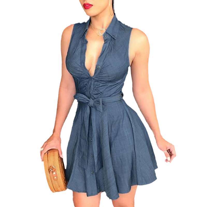 Promo Bluelans Women Vintage V Neck 