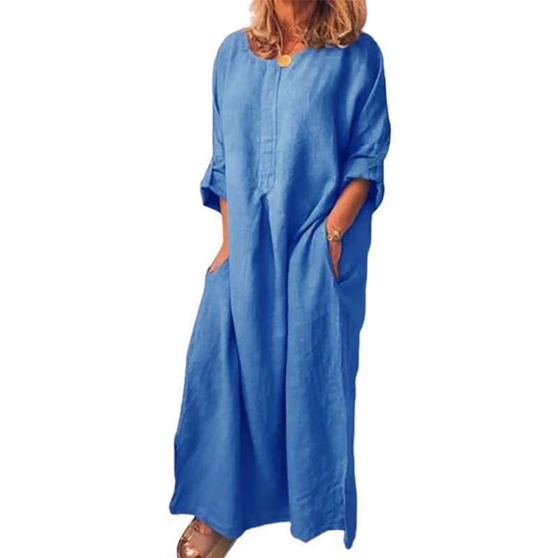 Promo Bluelans Women Vintage Maxi Dress 