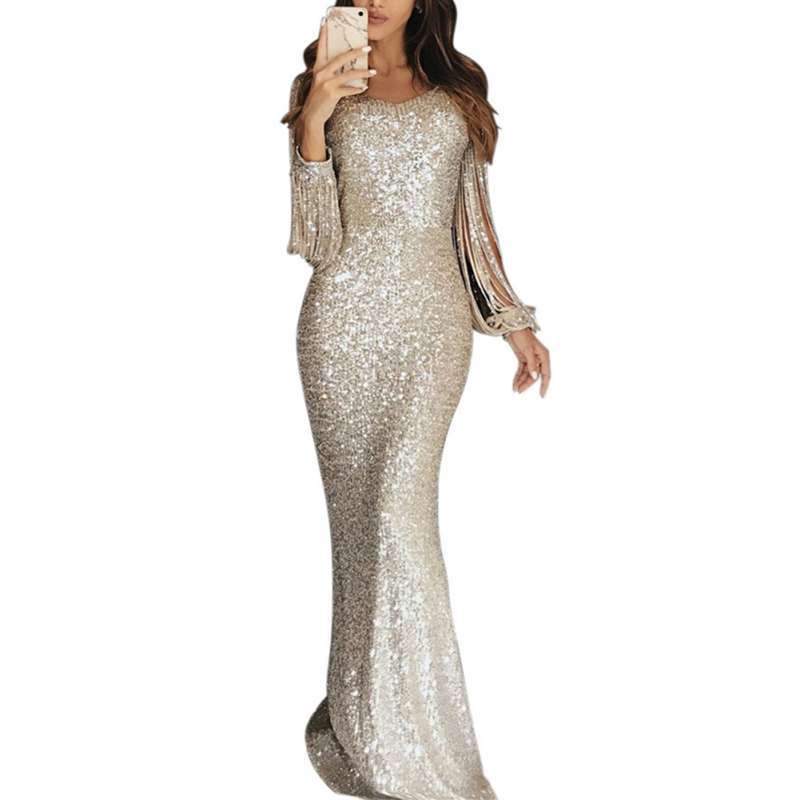 V Neck Bodycon Party Maxi Dress 
