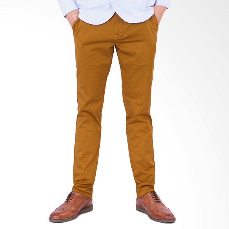 WESC Slim Chino Celana Panjang Pria - Golden Brown