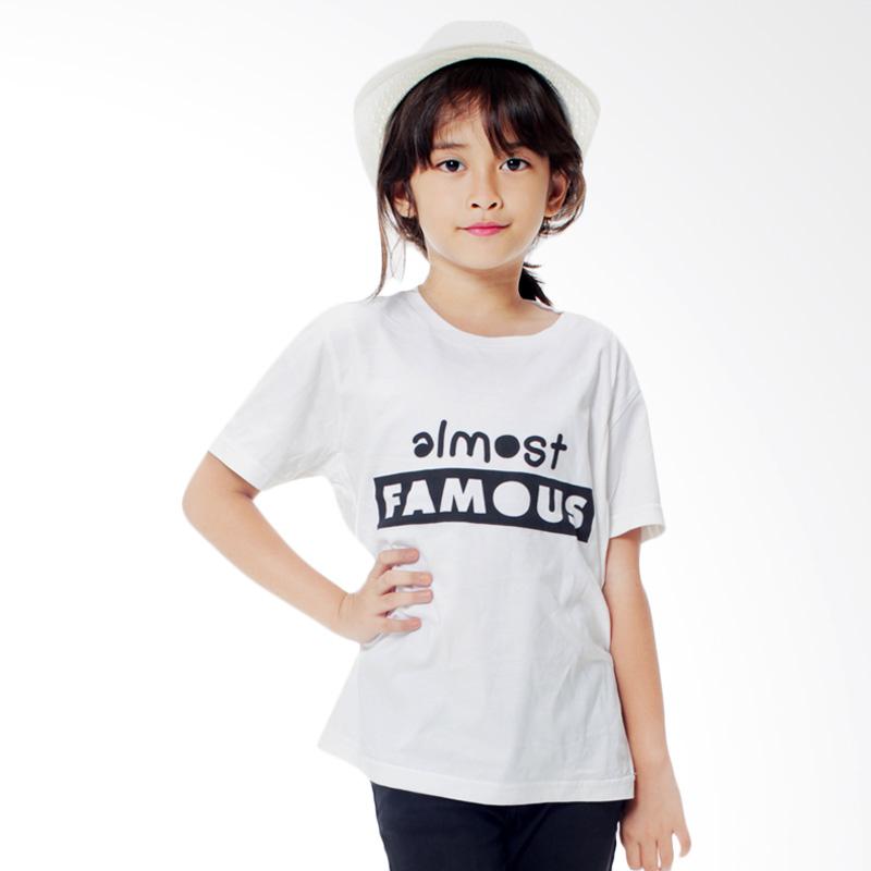Minimi Kaos Almost Famous Atasan Anak - Putih. Fashion .