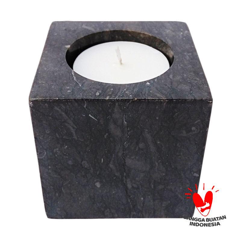 Jual Kalia Audrina Black Cube Candle Holder Black Online Juli