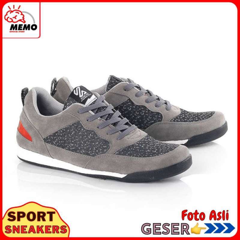 Jual Sepatu Sneakers Pria Murah SUEDE GREY Sepatu Sport Pria