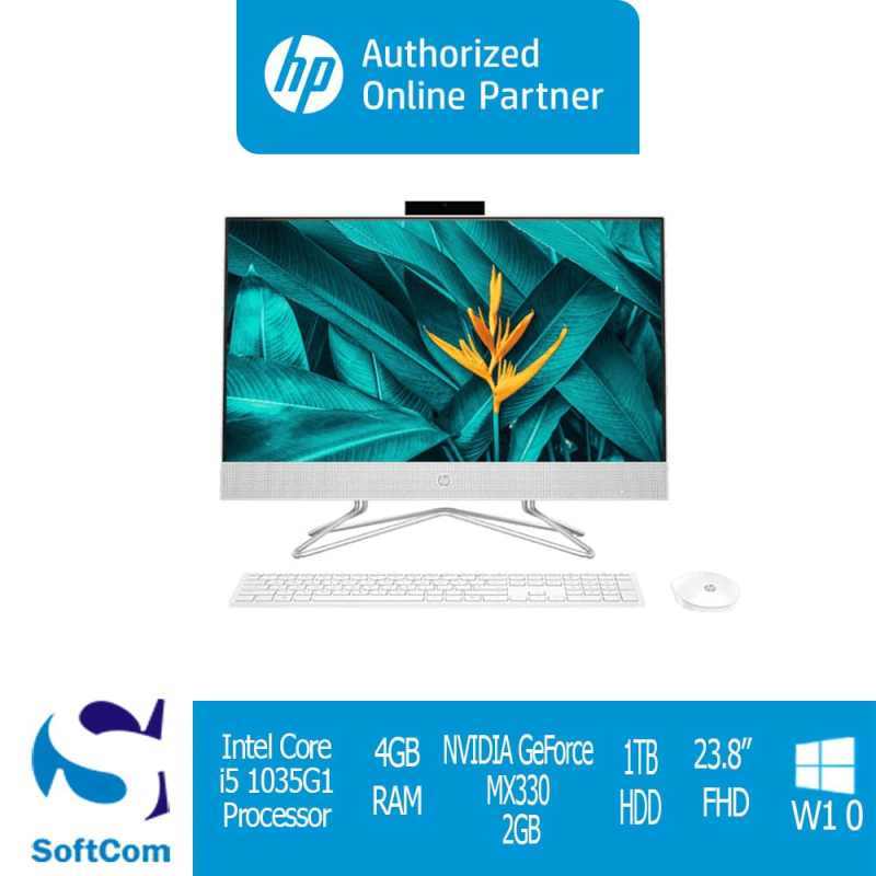 hp aio 24 df0031d desktop pc core i5 1035g1 4gb 1tb vga 2gb 23 8 win 10 home