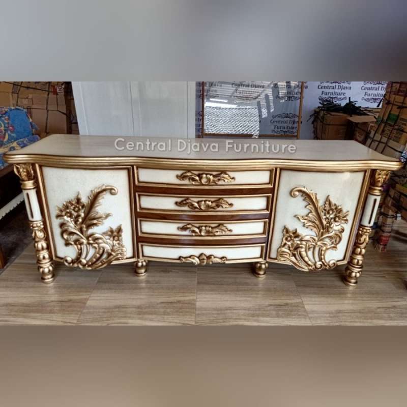 Bufet Meja Tv Marmer Kayu Jati Buffet Nakas Lemari Dinding Ukir Jepara Terbaru Juli 2021 Harga Murah Kualitas Terjamin Blibli