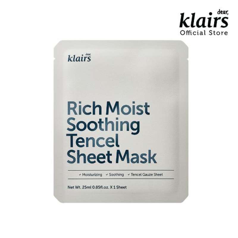 Jual WHS - Dear Klairs Rich Moist Soothing Tencel Sheet Mask [25 mL] di  Seller Blibli.com - Kota Jakarta Barat, DKI Jakarta | Blibli