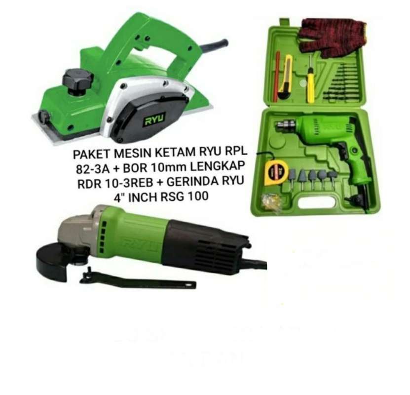 Jual Paket Ryu Mesin Serut Ketam Kayu Rpl 82 3a Bor 10mm Lengkap Rdr 10 3reb Gerinda Ryu 4 Rsg 100 Terbaru Juli 2021 Blibli