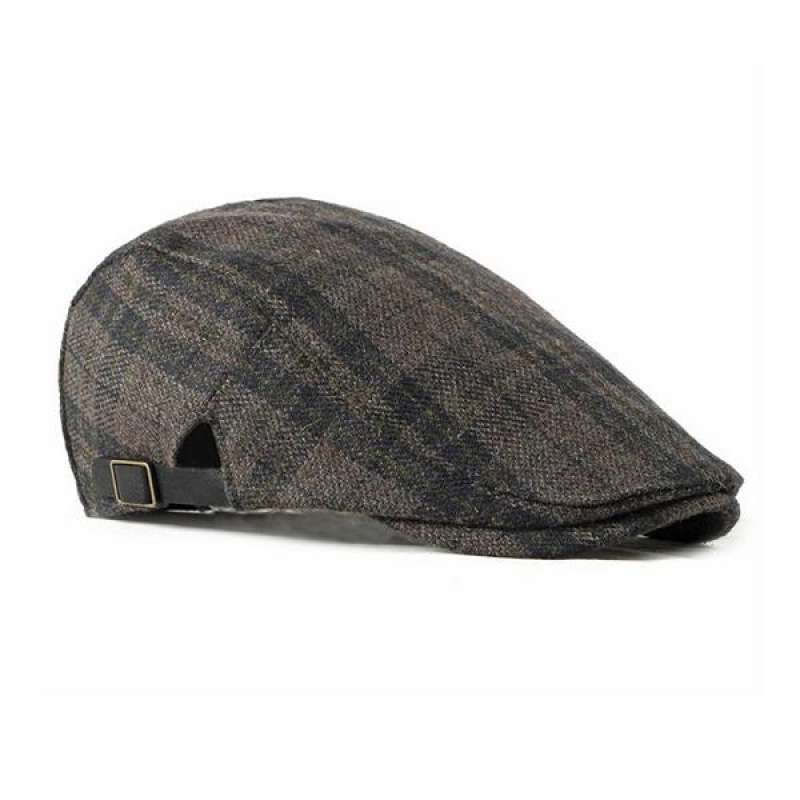 winter hat cap (dark green Plaid 