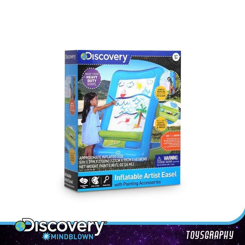 Jual Discovery Toy Inflatable Easel With Paint Papan Tulis