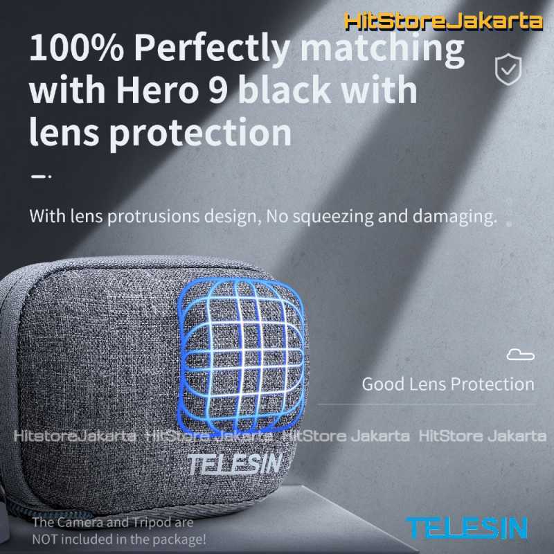 Telesin GoPro Hero 13 GoPro 12 Mini Storage Bag GoPro 11 10 Tas GoPro  Semi Open Case GoPro