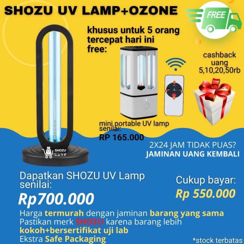 Jual LAMPU UV STERILIZER RUANGAN UV LAMP UV LIGHT OZONE ANTI VIRUS