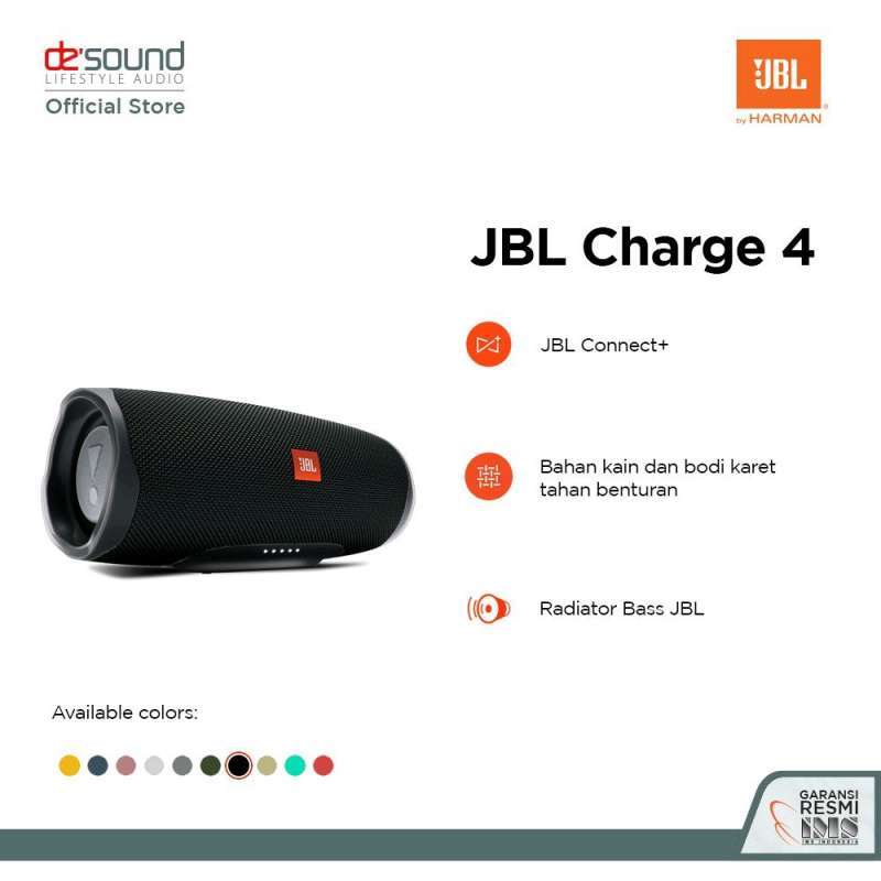 Jual JBL Charge 4 Resmi IMS Portable Bluetooth Speaker Original di Seller  Yudhistira Jaya - Pademangan Barat, Kota Jakarta Utara